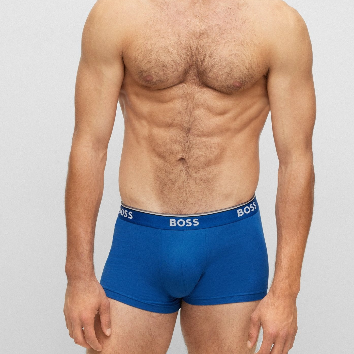 Boss - 3 Pack of Stretch Cotton Trunks - Black/Grey/Blue