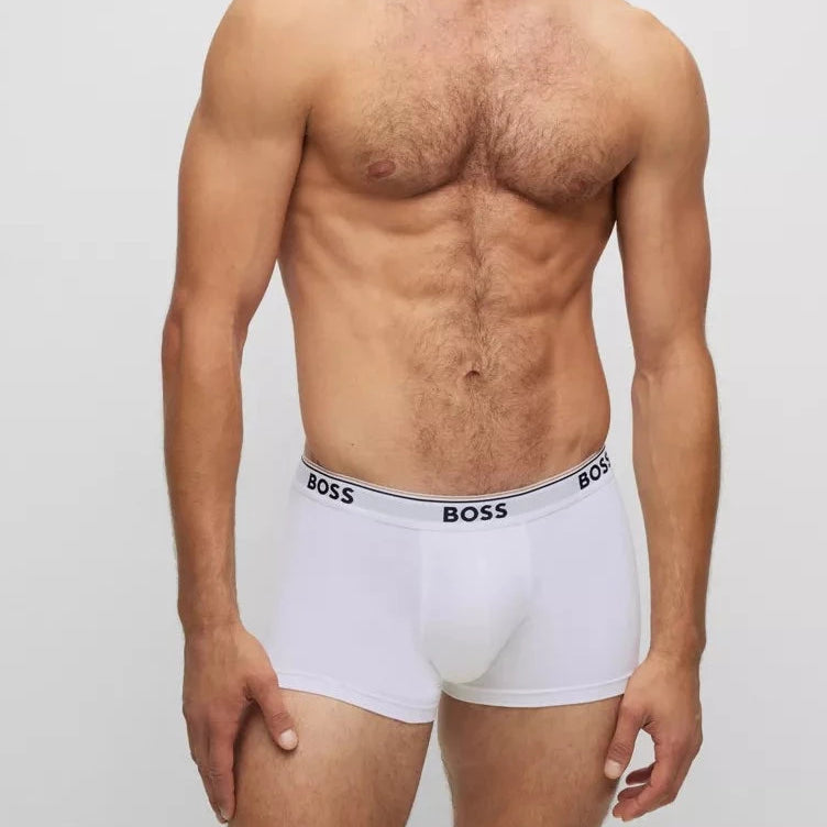 Boss - 3 Pack Stretch Cotton Trunks - Black/Grey/White