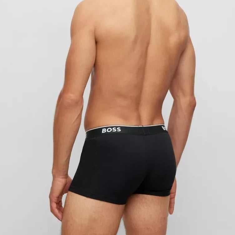 Boss - 3 Pack Stretch Cotton Trunks - Black/Grey/White