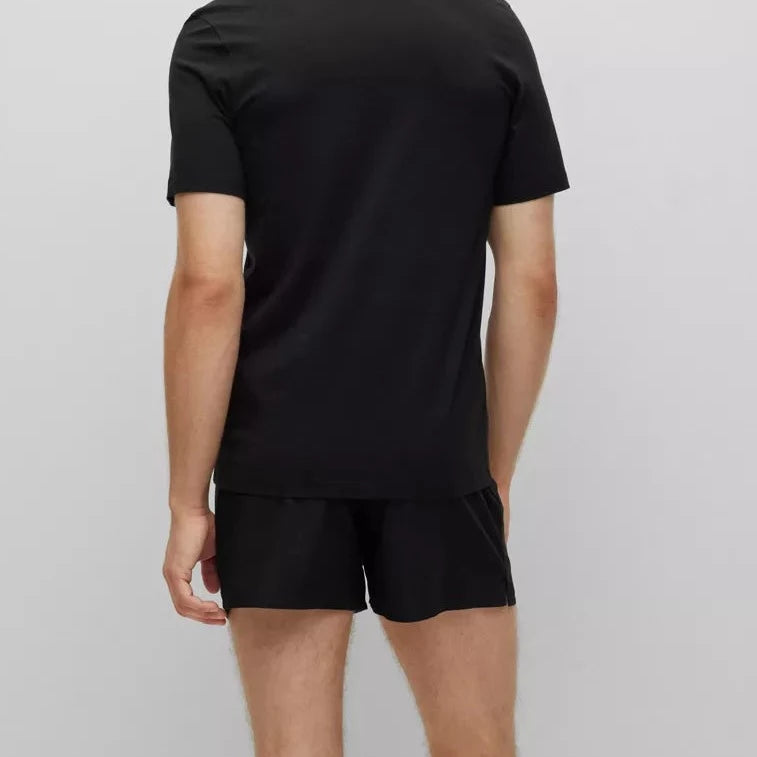 Boss 3 Pack of Crew Neck T-Shirts In Cotton Jersey - Black, Blue, Green