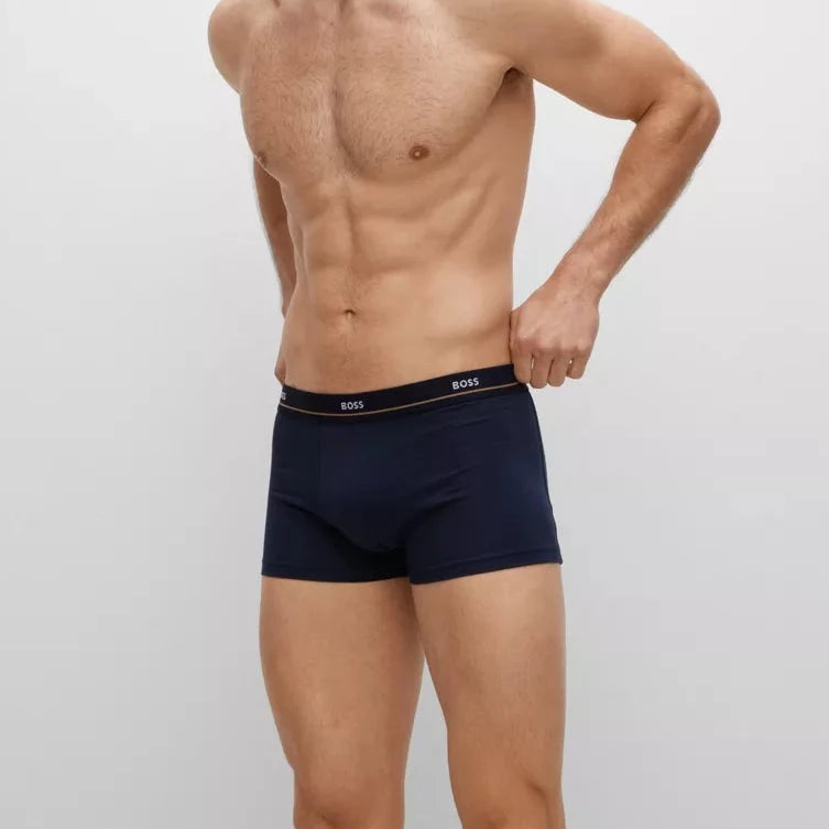 Boss - 5 pack Cotton Stretch Trunks with Logo Waistbands - Patterned