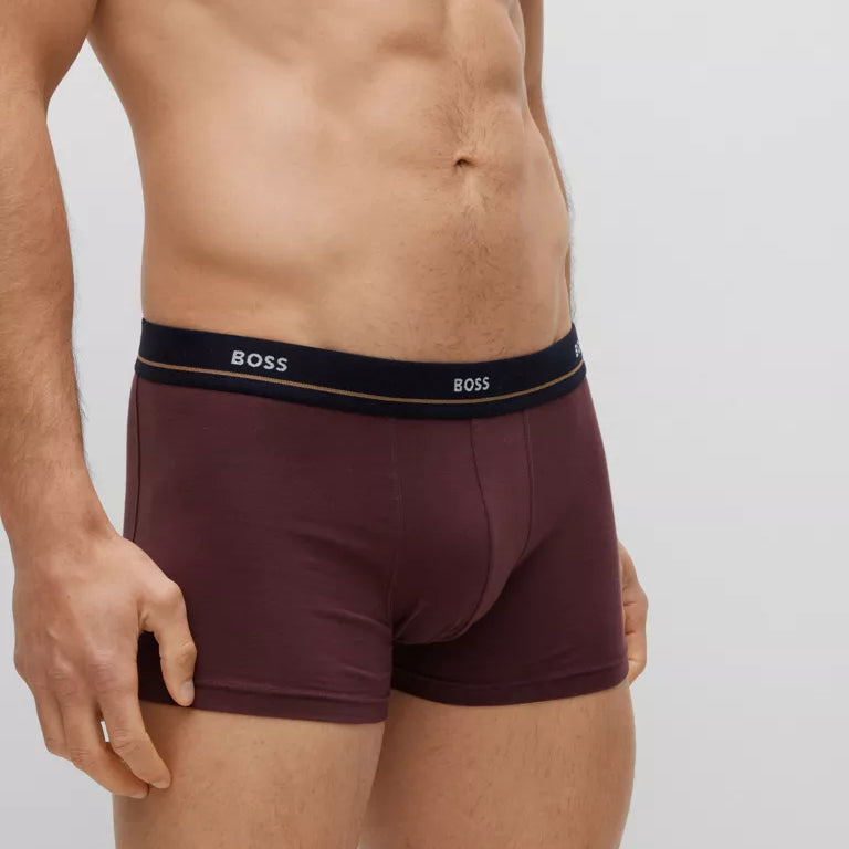 Boss - 5 pack Cotton Stretch Trunks with Logo Waistbands - Patterned