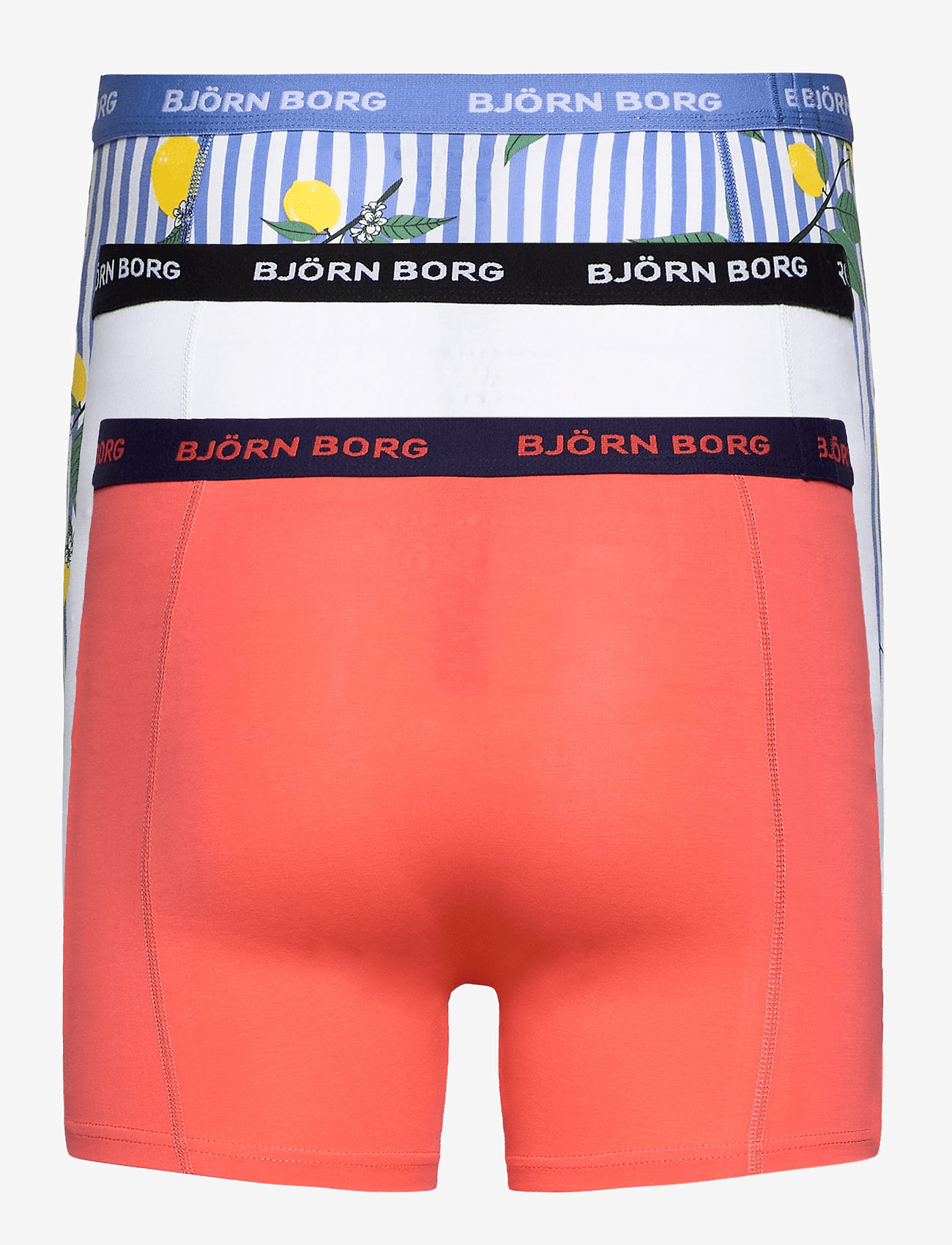 Björn Borg Men's Boxers - Sammy Lemonstripe (Blue, Orange, White)