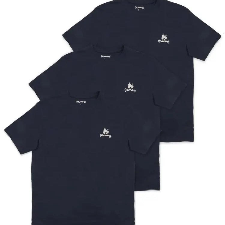 Money Clothing - 3 Pack Lounge T-Shirt - Navy