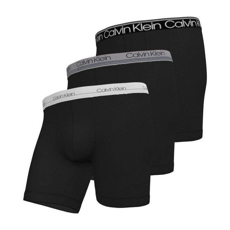Calvin Klein Cotton Stretch - 3 PACK BOXER BRIEFS - (CK-BLACK) Limited Edition