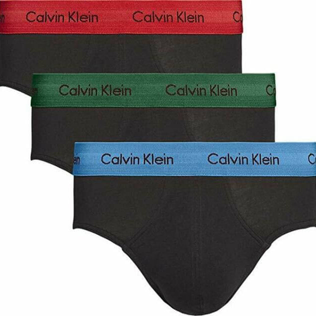 Calvin Klein 3 Pack Cotton Stretch – Hip Briefs ( Eden / Vallarta Blue / Temper )