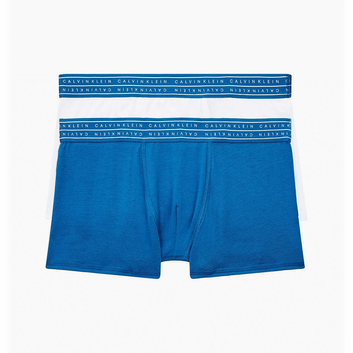 Calvin Klein Mini Graphic Boys 2 pack Boxer Trunks (True-blue / PVH White)