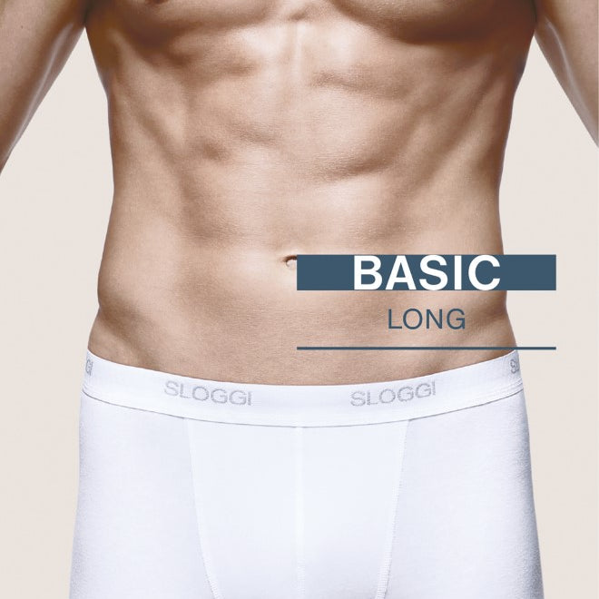 Sloggi For Men Basic Long Leg Boxer Brief - White