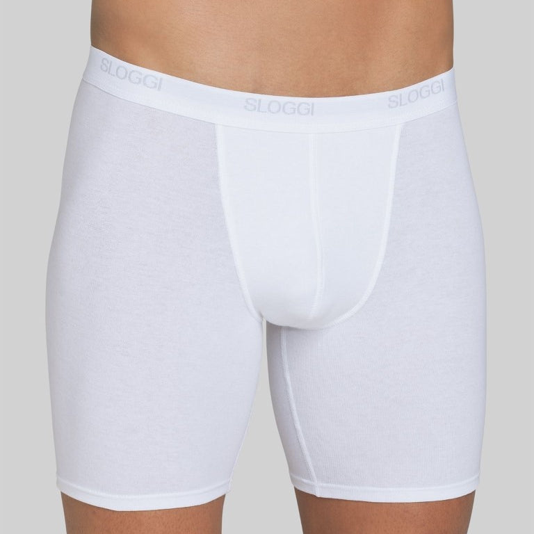 Sloggi For Men Basic Long Leg Boxer Brief - White