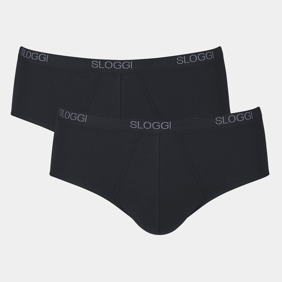 Sloggi Men Basic Men’s midi 2 Pack - Black