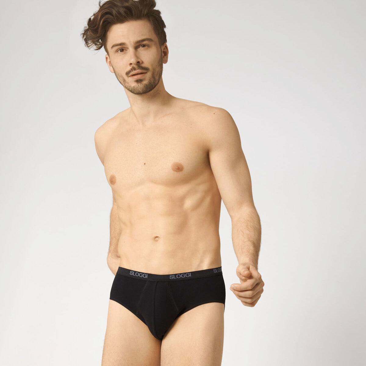 Sloggi Men Basic Men’s midi 2 Pack - Black