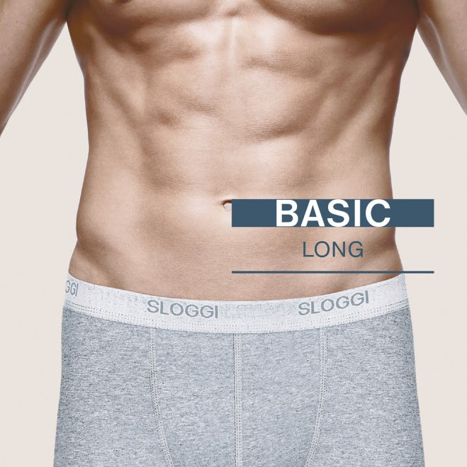 Sloggi For Men Basic Long Leg Boxer Brief- Grey 0034