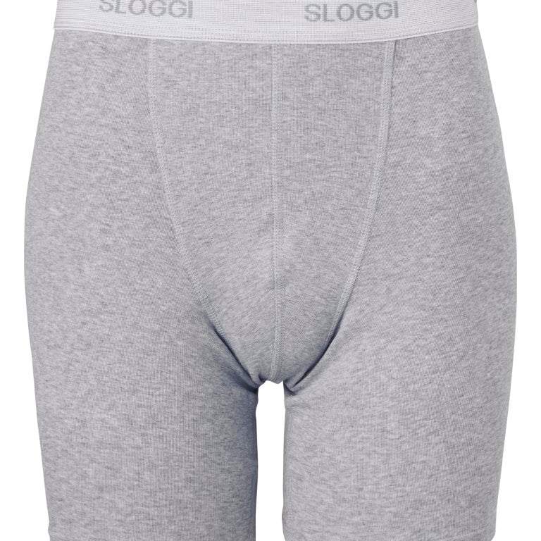 Sloggi For Men Basic Long Leg Boxer Brief- Grey 0034