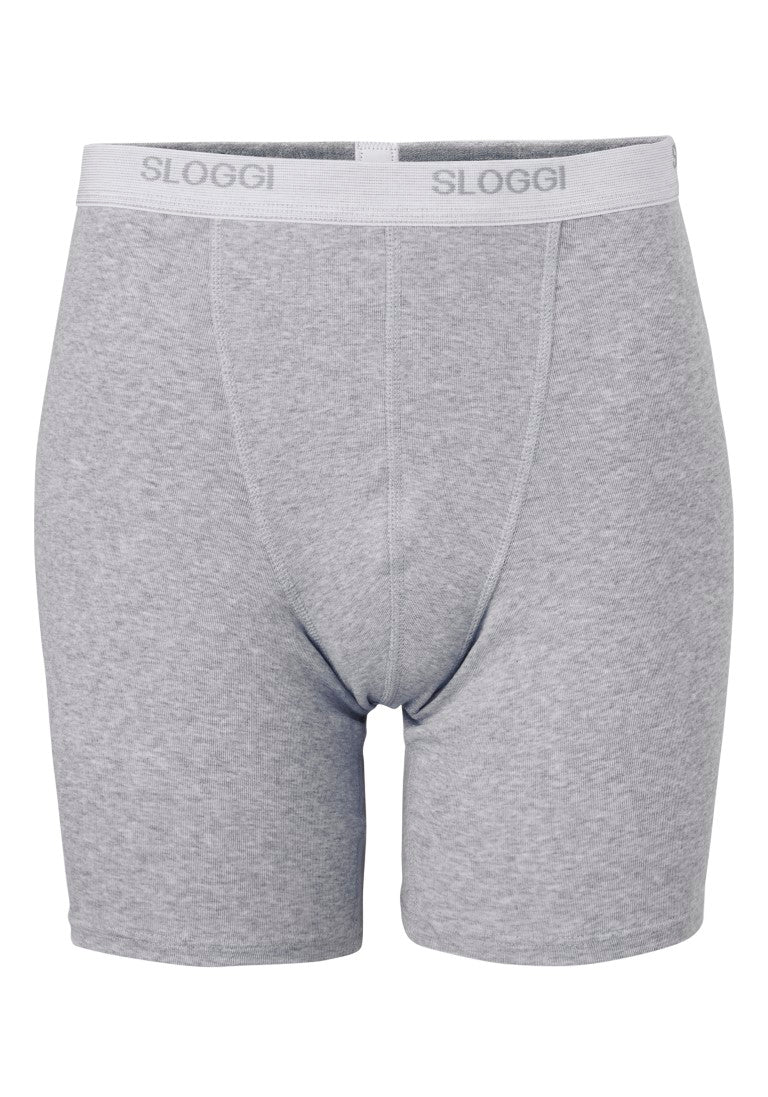 Sloggi For Men Basic Long Leg Boxer Brief- Grey 0034