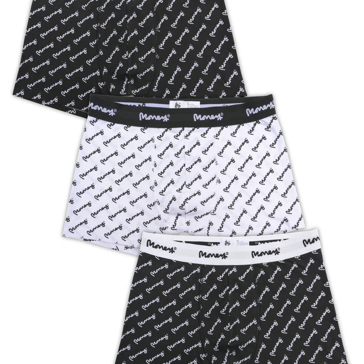 Money Repeat Trunks Cotton Stretch 3 Pack Boxer