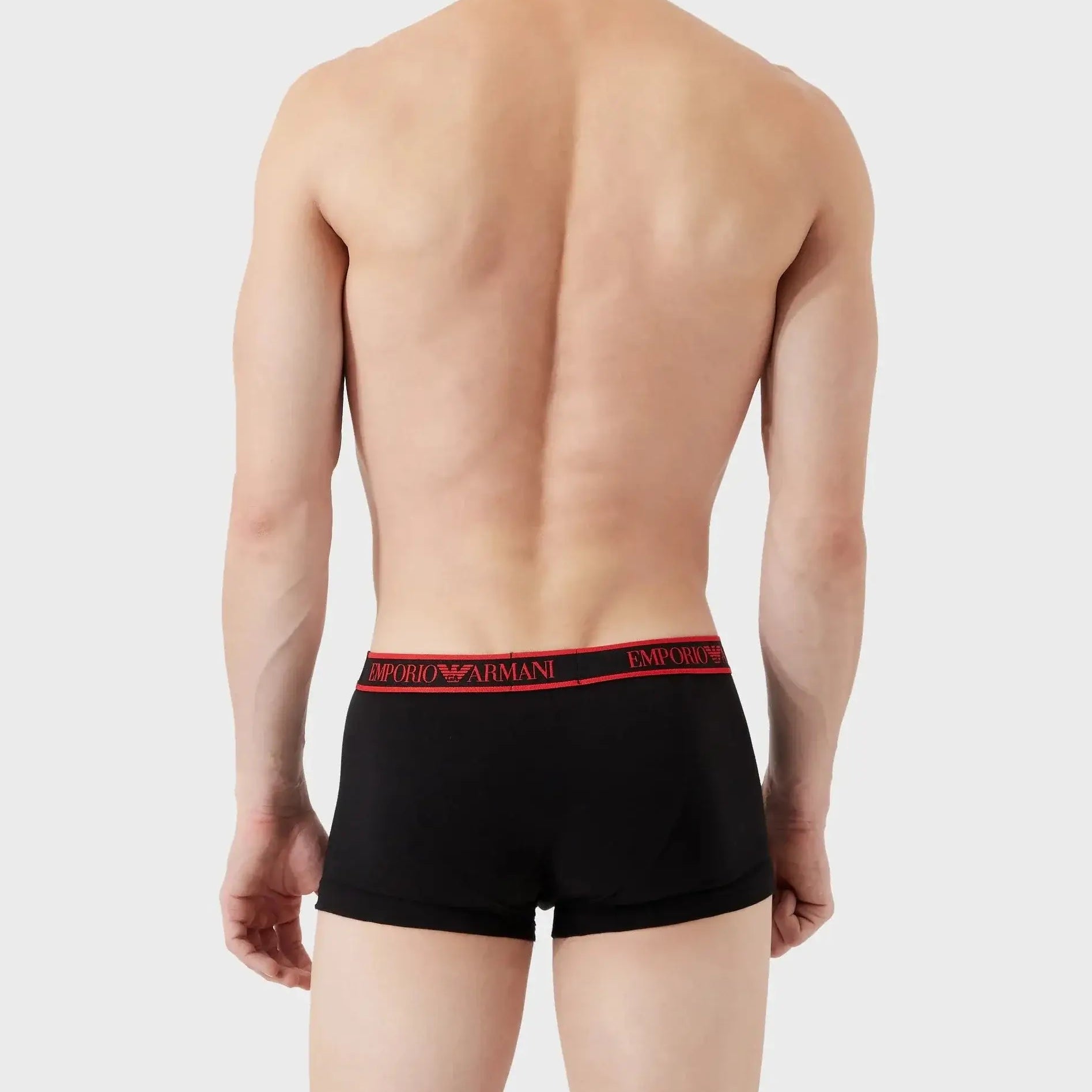 Emporio Armani 3 Pack Trunks - Stretch Cotton - Blue Marine