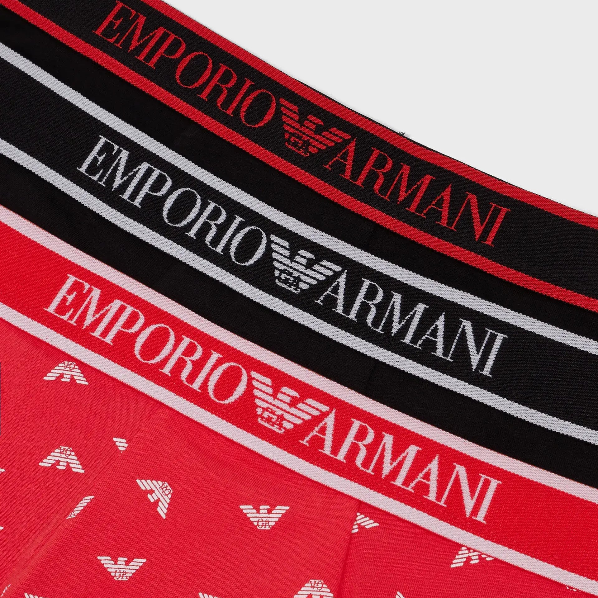 Emporio Armani 3 Pack Trunks - Stretch Cotton -BRB