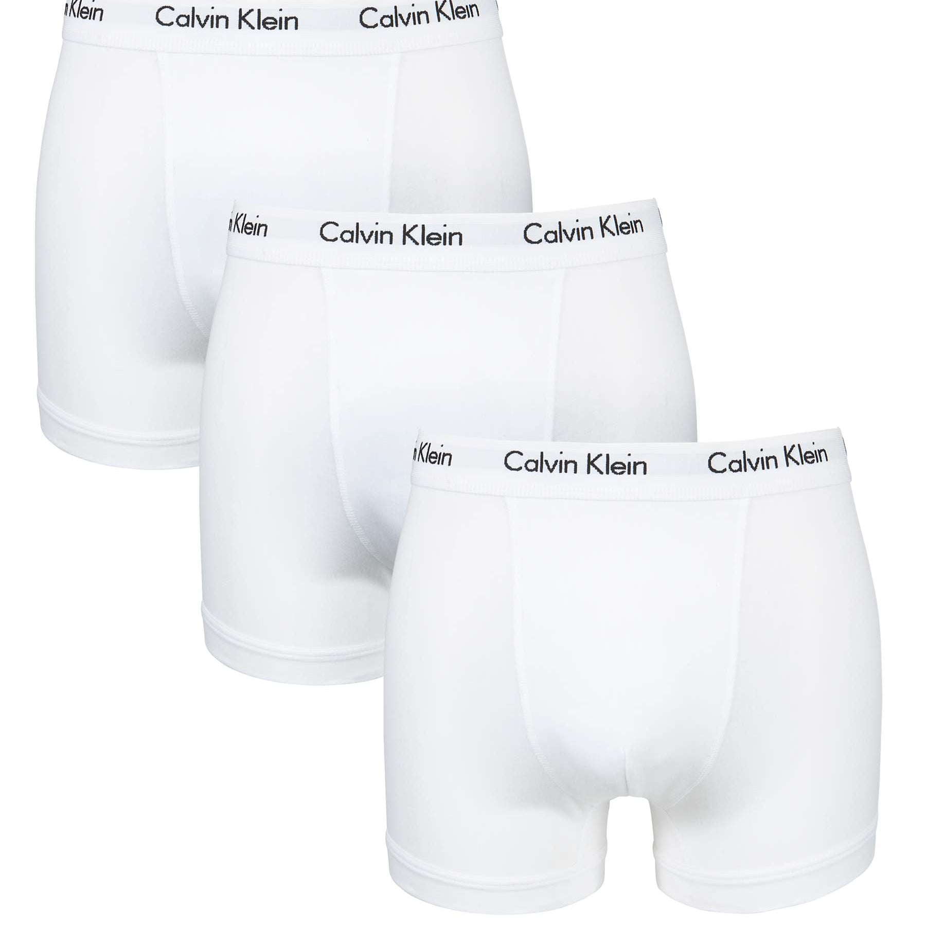 Calvin Klein 3 Pack Cotton Stretch - Normal Rise Trunks ( White )