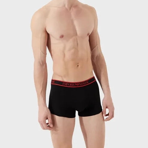 Emporio Armani 3 Pack Trunks - Stretch Cotton -BRB