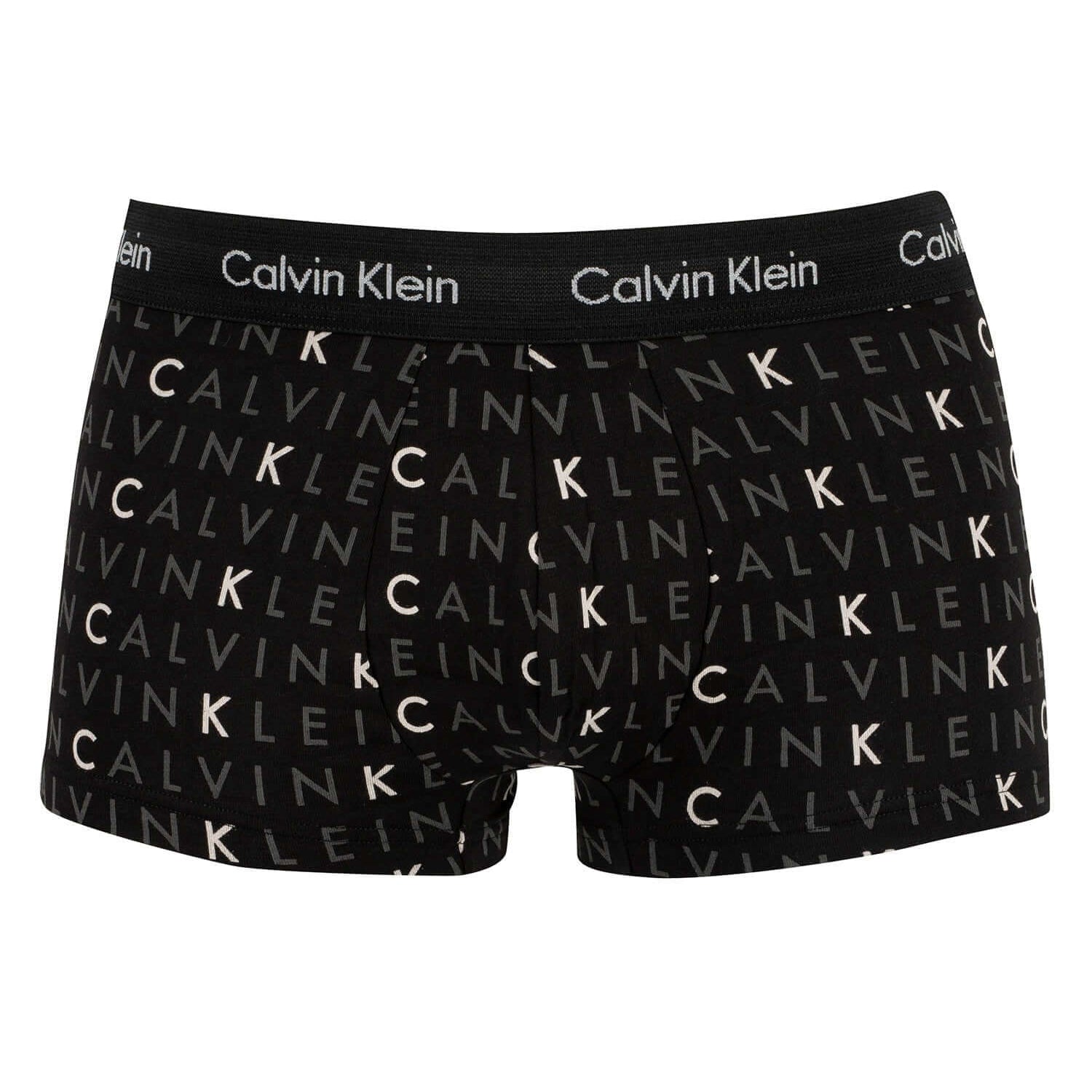 Calvin Klein 3 Pack Cotton Stretch – Low Rise Trunks - Black/Grey Heather/Subdued Logo