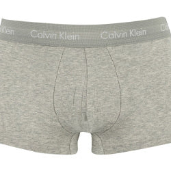 Calvin Klein 3 Pack Cotton Stretch – Low Rise Trunks - Black/Grey Heather/Subdued Logo