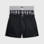 Calvin Klein 3 Pack Woven Boxers - Black/Morgan Plaid /Montague Stripe