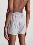 Calvin Klein 3 Pack Woven Boxers - Black/Morgan Plaid /Montague Stripe