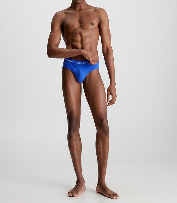 Calvin Klein 3 Pack Cotton Stretch – Hip Briefs ( BLACK / NAVY / BLUE )