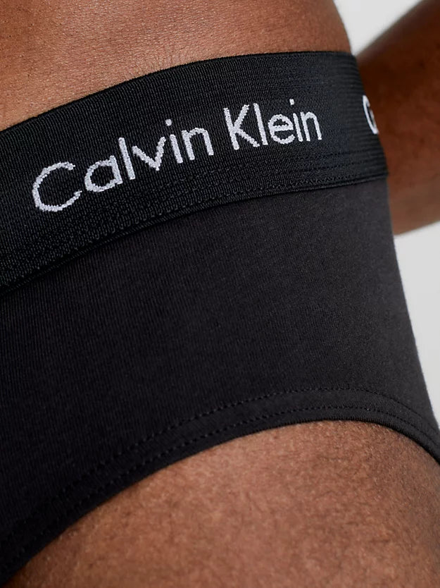 Calvin Klein 3 Pack Cotton Stretch – Hip Briefs ( BLACK / NAVY / BLUE )