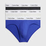 Calvin Klein 3 Pack Cotton Stretch Hip Briefs -  Grey/Blue/Beige