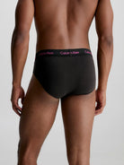 Calvin Klein 3 Pack Cotton Stretch Hip Briefs - Black Multicolour