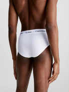 Calvin Klein 3 Pack Cotton Stretch – Hip Briefs ( White / Red / Navy )