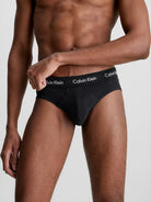 Calvin Klein 3 Pack Cotton Stretch – Hip Briefs ( BLACK / BLACK )