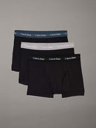 Calvin Klein 3 Pack Cotton Stretch Trunks, Black - Multi Coloured Waistbands