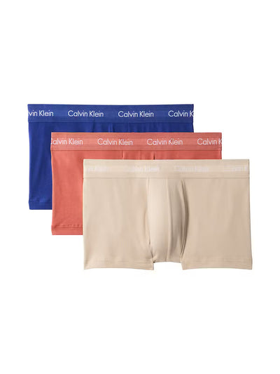 Calvin Klein Low Rise Trunks 3 Pack – Men's Cotton Stretch CK Underwear