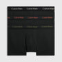 Calvin Klein 3 Pack Low Rise Trunks Cotton Stretch -  Black-Eclyps