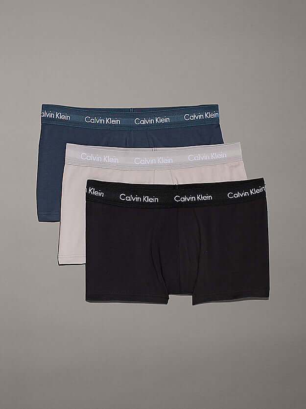 Calvin Klein Low Rise Trunks Pack Black Blue – Trunks and Boxers