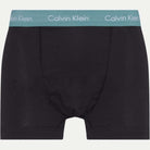 Calvin Klein 3 Pack Cotton Stretch Trunks -Black with Blue/Arona/Sageb Grn WBS