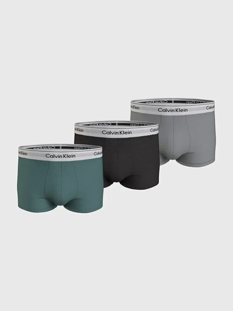 Calvin Klein 3 Pack Trunks Modern Cotton Sagebush Green Black Griffin