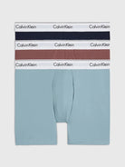 Calvin Klein 3 Pack Modern Cotton Boxer Briefs - Capri Rose / Blue / Arona