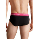 Calvin Klein 3 Pack Cotton Stretch Hip Briefs - Black Coloured Waistbands