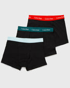 Calvin Klein 3 Pack Cotton Stretch Trunks, Black - Multi