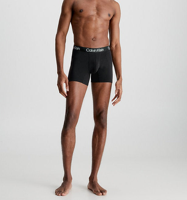 Calvin Klein 3 Pack Modern Structure Boxer Briefs - Black