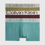 Calvin Klein 3 Pack Steel Micro Boxer Trunks - Rum Raisin / Dusky Green / Arctic