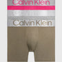 Calvin Klein 3 Pack Longer Legs Boxer Briefs Steel Cotton - Cerise Lipstick/Grey/Olive