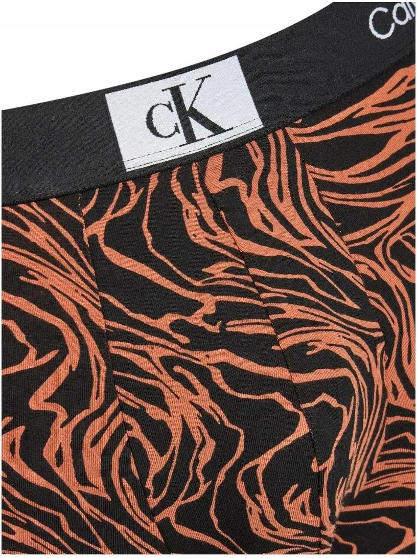 Calvin Klein 3 Pack CK96 Trunks - Grey / Orange / Print