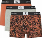 Calvin Klein 3 Pack CK96 Trunks - Grey / Orange / Print