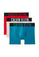 Calvin Klein Intense Power Cotton Stretch 3 Pack Boxer Briefs – ICM main pack front, red teal optic white