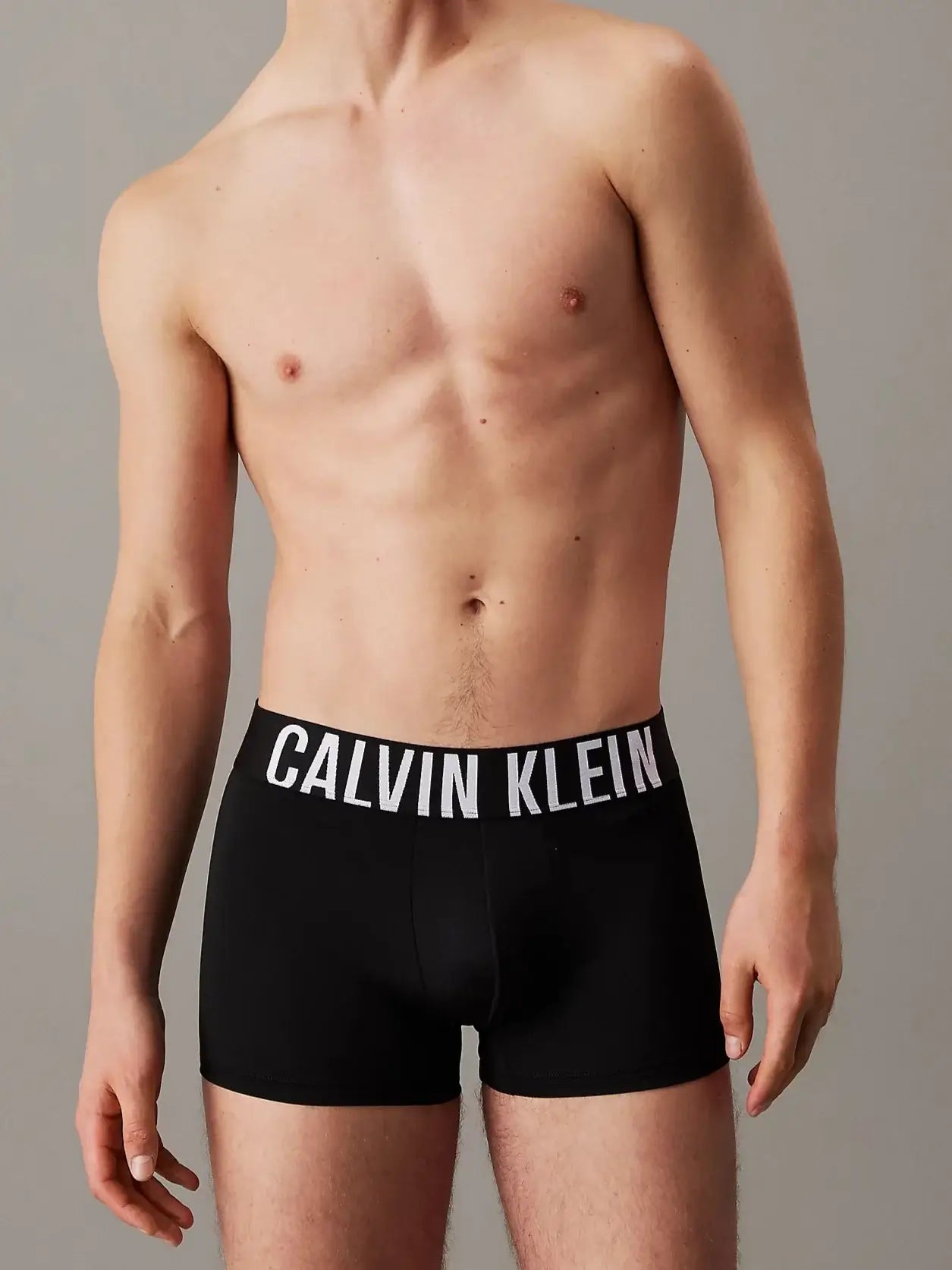 Calvin Klein Underwear 3 Pack Intense Microfibre Power Trunks - Black- Misty Grey