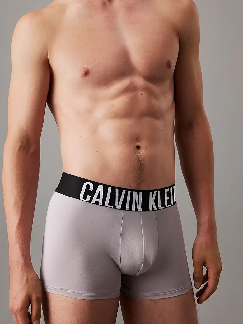 Calvin Klein Underwear 3 Pack Intense Microfibre Power Trunks - Black / Carnival Blue / Grey